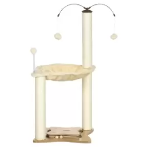 PawHut Cat Tree for Indoor Cats 53.5 x 53.5 x 90cm - Beige