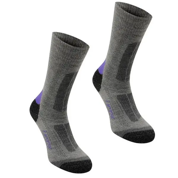 Karrimor 2Pk Trekking Socks Ladies - Grey 4 -8