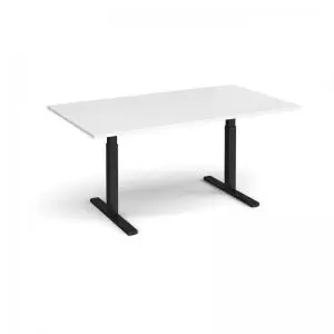 Elev8 Touch boardroom table 1800mm x 1000mm - Black frame and white