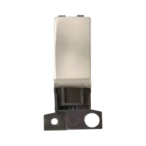 Click Scolmore MiniGrid 13A Resistive Double-Pole Switch Module Satin Chrome - MD018SC