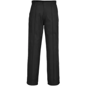 Portwest 2885 - Black Preston Mens Work Trousers with Side Pockets sz 30" Tall - Black