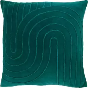 Furn. - Mangata Soft Velvet Cushion 45x45cm Teal - Teal