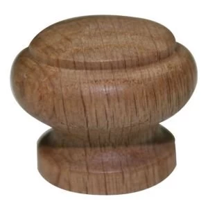 BQ Oak Lacquered Round Furniture knob Pack of 1