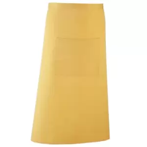 Premier Unisex Colours Bar Apron / Workwear (Long Continental Style) (Pack of 2) (One Size) (Sunflower)