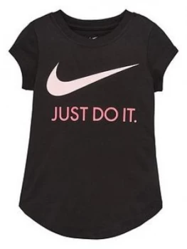 Nike Sportswear Younger Girls Swoosh Just Do It T-Shirt - Black