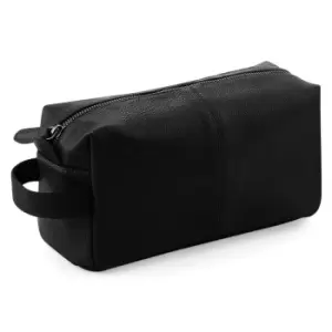 Quadra NuHide Faux Leather Washbag (Pack of 2) (One Size) (Black)