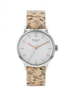 Radley Radey Blush Dog Print Strap Watch