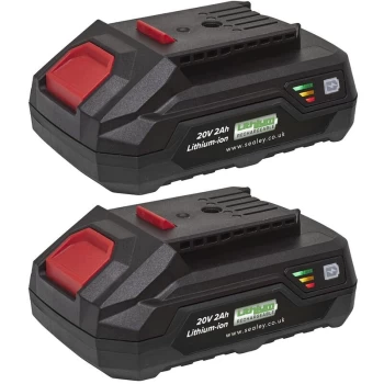 Sealey - BK02 Power Tool Battery Pack 20V 2Ah Kit for SV20V Series