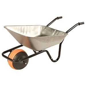 Walsall Barrow in a Box Galvanised Duraball Wheelbarrow with Puncture Proof Ball Wheel 85L