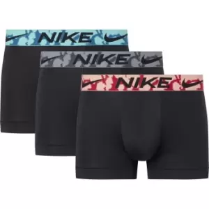 Nike 3 Pack Stretch Long Boxer Shorts Mens - Black