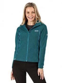 Regatta Highton Full Zip Fleece - Dark Pine , Teal, Size 8, Women