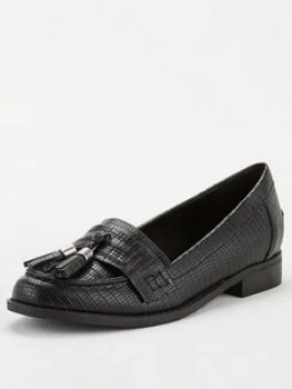 Wallis Tassel Loafer - Black, Size 6, Women