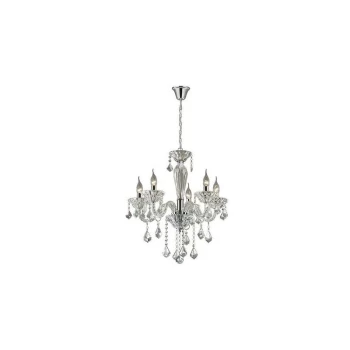 Ideal Lux Tiepolo - 5 Light Chandelier Clear Glass, E14