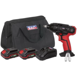 Sealey CP20VIW 20v Cordless Impact Wrench 230nm 2 x 2ah Li-ion Charger Bag