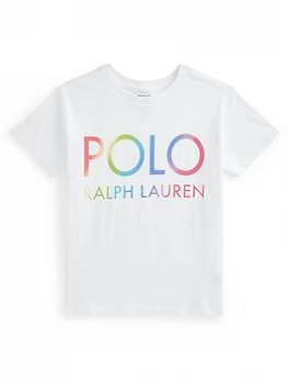 Ralph Lauren Girls Polo T-Shirt - White, Size Age: 12-14 Years=L, Women