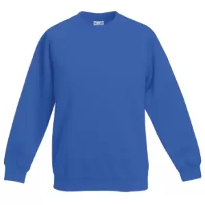 Fruit Of The Loom Childrens Unisex Raglan Sleeve Sweatshirt (Pack of 2) (9-11) (Royal)