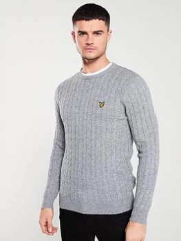 Lyle & Scott Cable Jumper - Mid Grey Marl