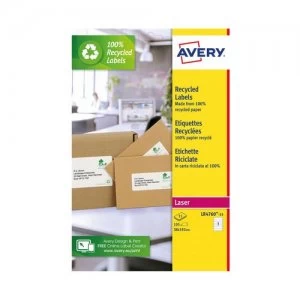 Avery Recycled Ring Binder Labels 7 Per Sheet White Pack of 105