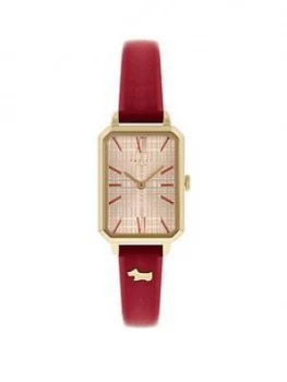 Radley Sqaure Dial Red Strap Watch