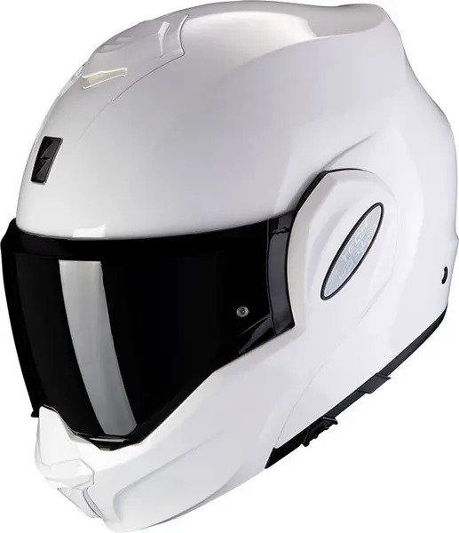 Scorpion Exo-Tech Evo Solid White Modular Helmet Size 2XL