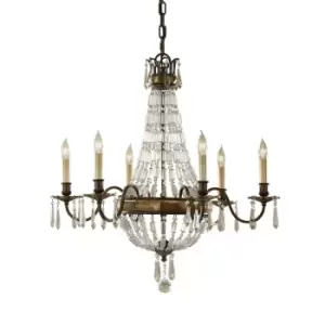 6 Bulb Chandelier LIght Oxidized Bronze British Bronze LED E14 60W