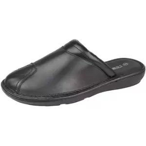 Roamers Mens Leather Clogs (9 UK) (Black)