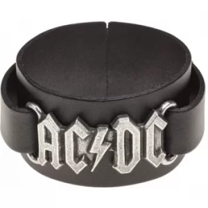 AC/DC Logo Leather Wriststrap Bracelet