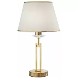 Kolarz IMPERIAL - Classic Fabric Tapered Shade Table Light English Brass, 1x E27