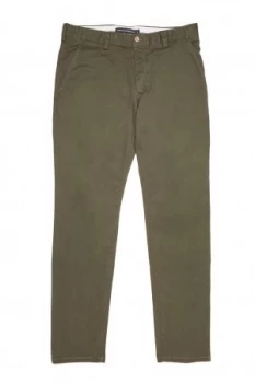 Mens French Connection Machine Gun Stretch Chinos Forest Green