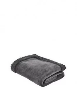 Catherine Lansfield Velvet and Faux Fur Throw