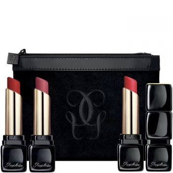 Guerlain Luminous Matte Lipsticks Trio Set - Lips+Pouch