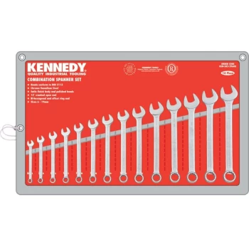 Metric Combination Spanner Set, 6 - 19MM, Set of 14 - Kennedy