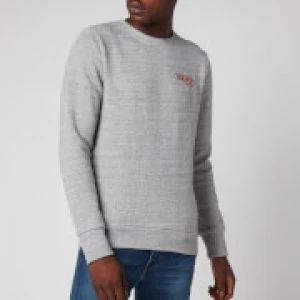 Superdry Mens Athletic Crewneck Sweatshirt - Soft Grey Marl - M