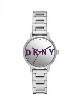 DKNY The Modernist Silver Logo Dial Stainless Steel Bracelet Watch, One Colour, Women