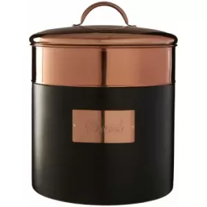 Prescott Charcoal / Copper Bread Bin - Premier Housewares