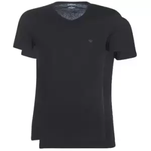 Emporio Armani CC722-PACK DE 2 mens T shirt in Black - Sizes EU S,EU M,EU L,EU XL