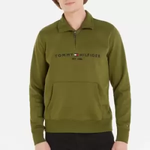 Tommy Hilfiger Mens Tommy Logo Mockneck Sweatshirt - Putting Green - M