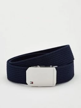 Tommy Hilfiger Slider Buckle Elastic Belt - Sky Captain , Sky Captain, Size 100 Cms, Men