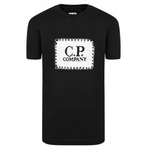 CP COMPANY Junior Boys Stitch Logo T Shirt - Black 999