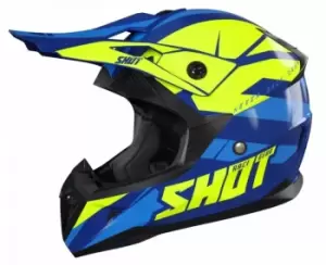 SHOT Pulse Revenge Navy Neon Yelllow Blue Glossy Offroad Helmet S