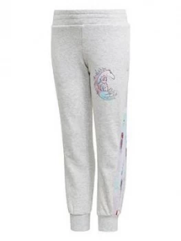 Adidas Girls Younger Large Disney Frozen Print Pant - Grey/Purple