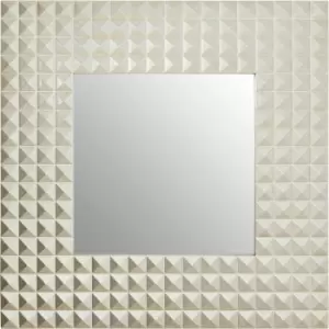 Premier Housewares - Champagne Finish 3D Geometric Wall Mirror