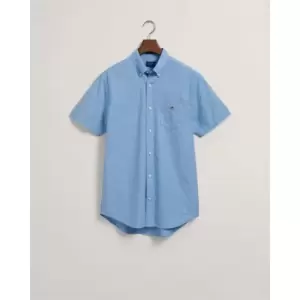 Gant Reg Cotton Linen Ss Shirt Day Blue - Blue