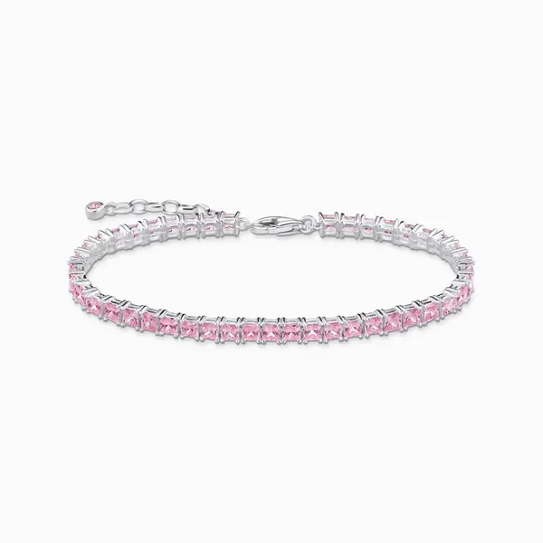 Thomas Sabo Sterling Silver Sterling Silver Pink Stones Tennis Bracele