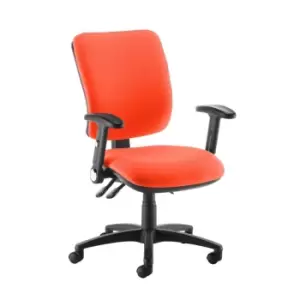 Dams MTO Senza High Back Operator Chair with Folding Arms - Lombok Green