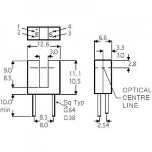 Isocom Components H22A2 Reflective light barrier