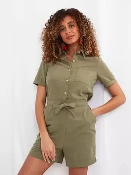 Joe Browns On Safari Playsuit Green, Size 12, Women