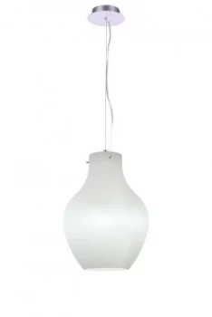 Dome Ceiling Pendant 28cm Round, 1 x E27 (Max 60W), White