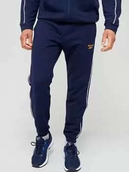 Reebok Workout Ready Piping Joggers - Navy, Size XL, Men