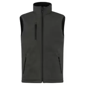 Clique Mens Softshell Padded Gilet (XS) (Dark Grey)